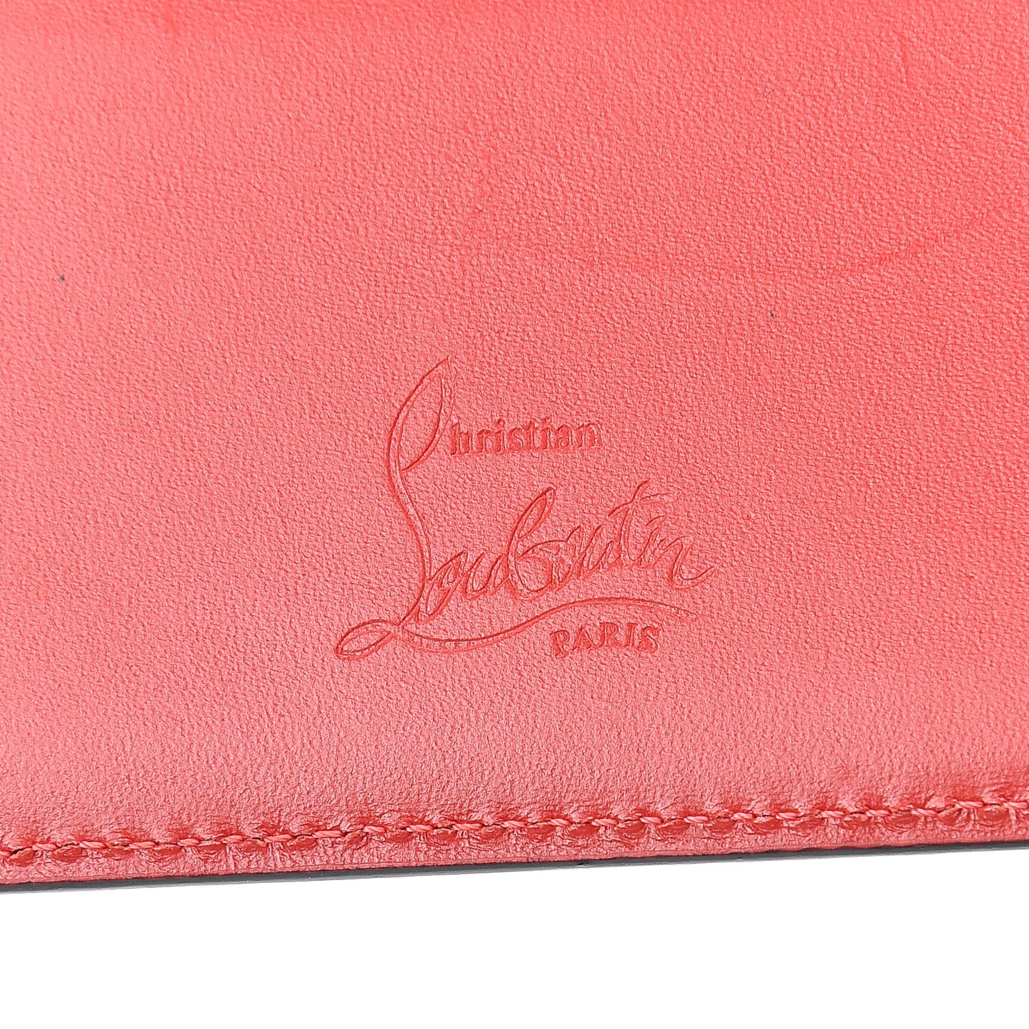 Calfskin Clipsos Spike Bi-Fold Wallet White