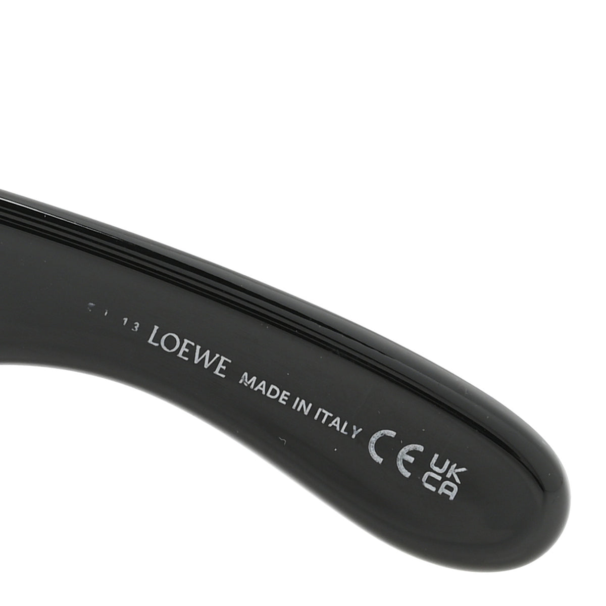 Acetate Mirrored Anagram Wave Mask Sunglasses LW40108I Black