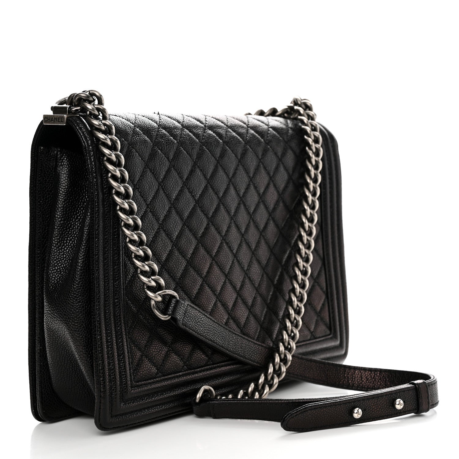 Chanel Caviar Quilted Large Boy Flap Black 2 of 11