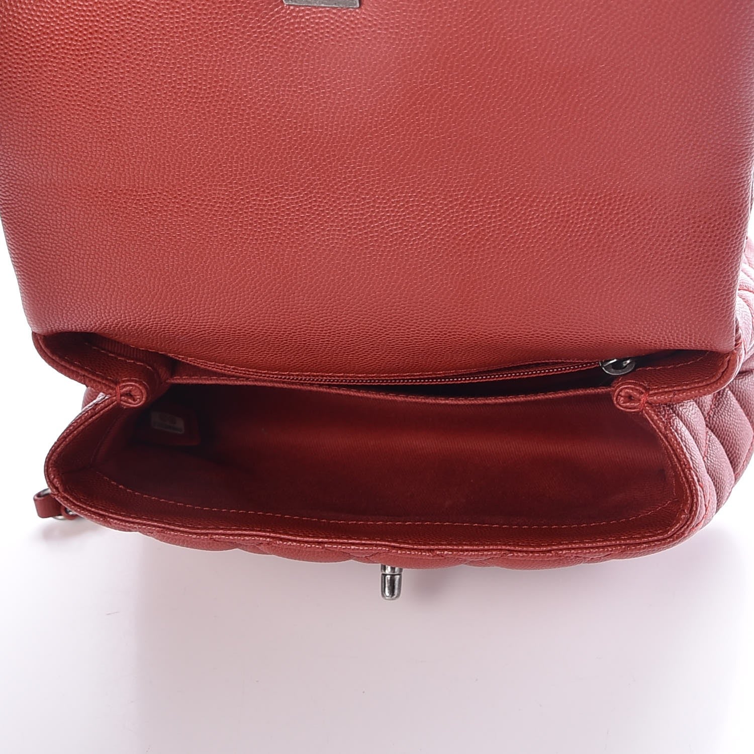 Chanel Caviar Quilted Mini Coco Handle Flap Dark Red 5 of 13