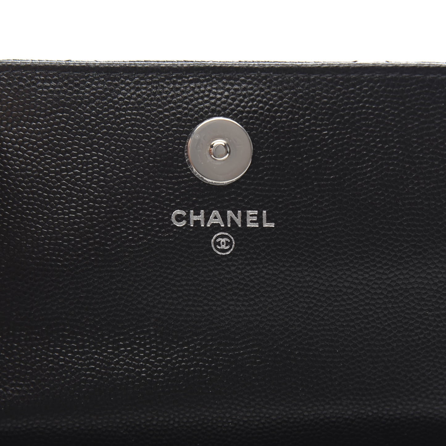 Caviar Quilted Incognito Belt Flap Card Holder Black