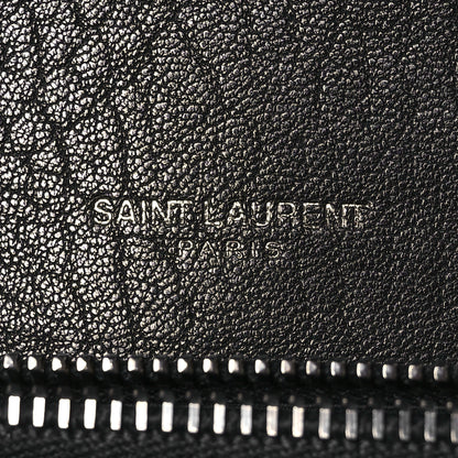 Saint Laurent Sheepskin Matelasse Chevron Monogram Medium College Bag Black 7 of 11