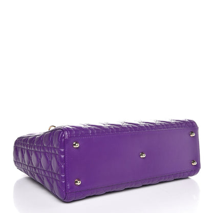 Christian Dior Lambskin Cannage Large Lady Dior Purple 4 of 7