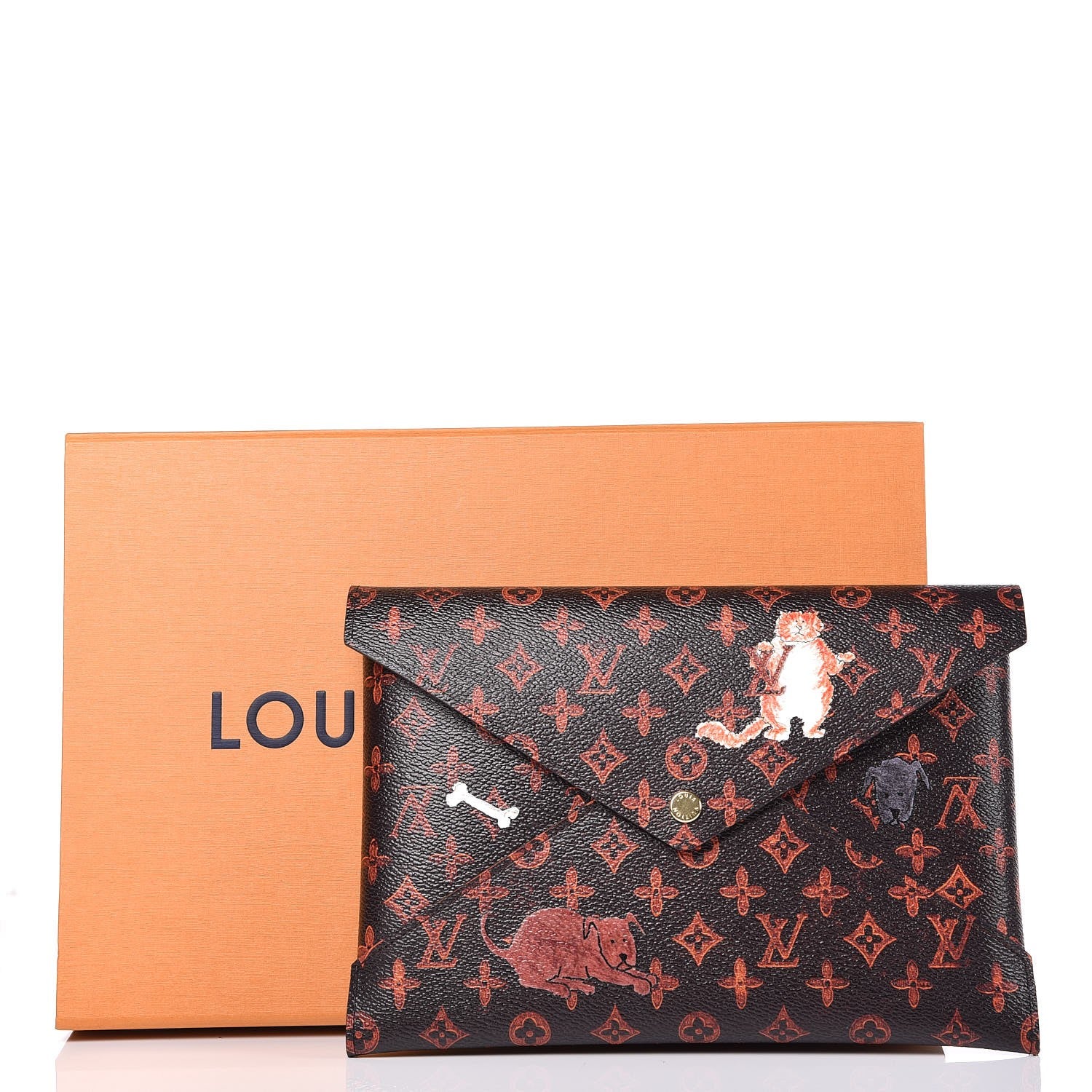 Louis Vuitton Catogram Kirigami Pochette Set Marron White Black 9 of 9