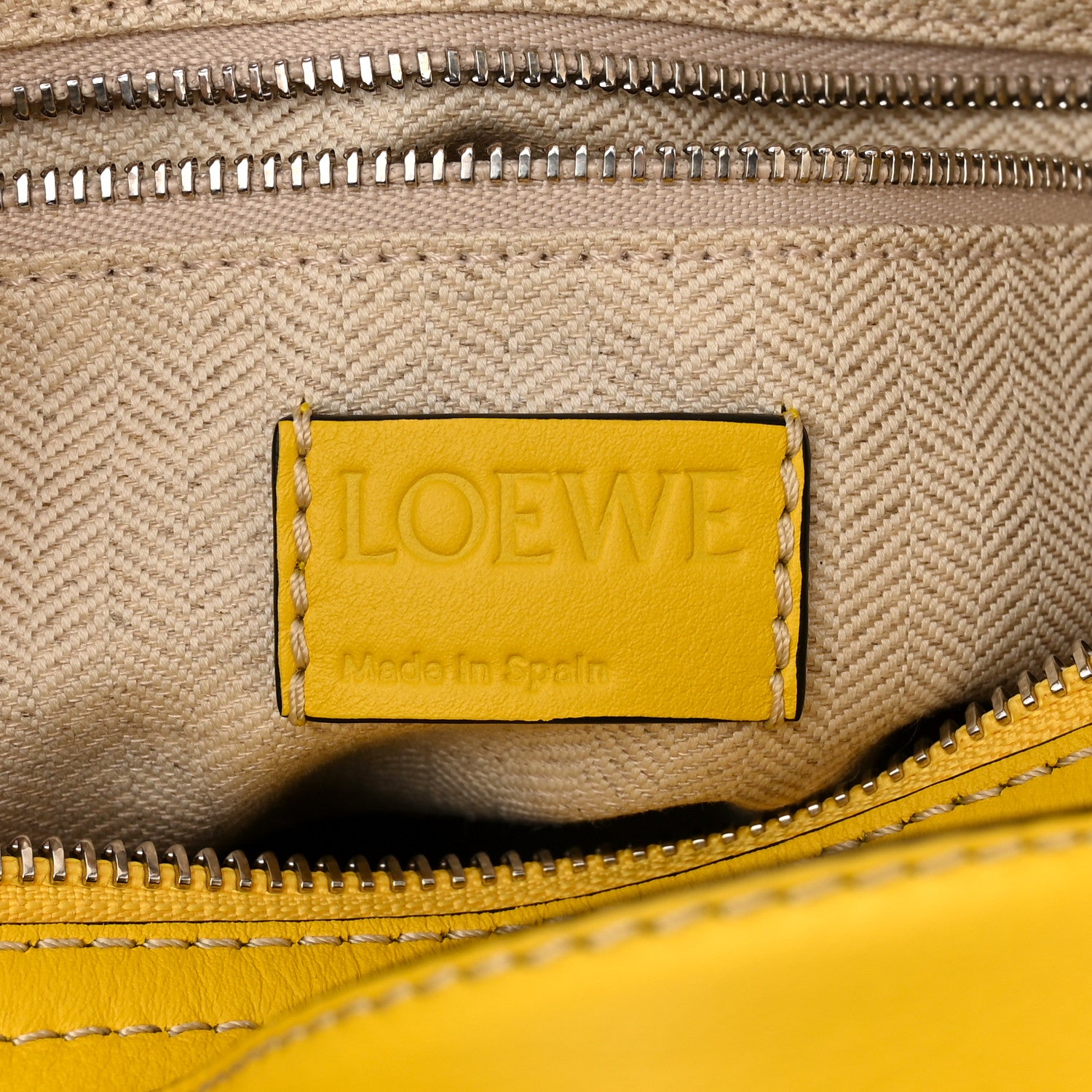 Loewe Calfskin Large Elephant Crossbody Bag Yellow 6 of 11