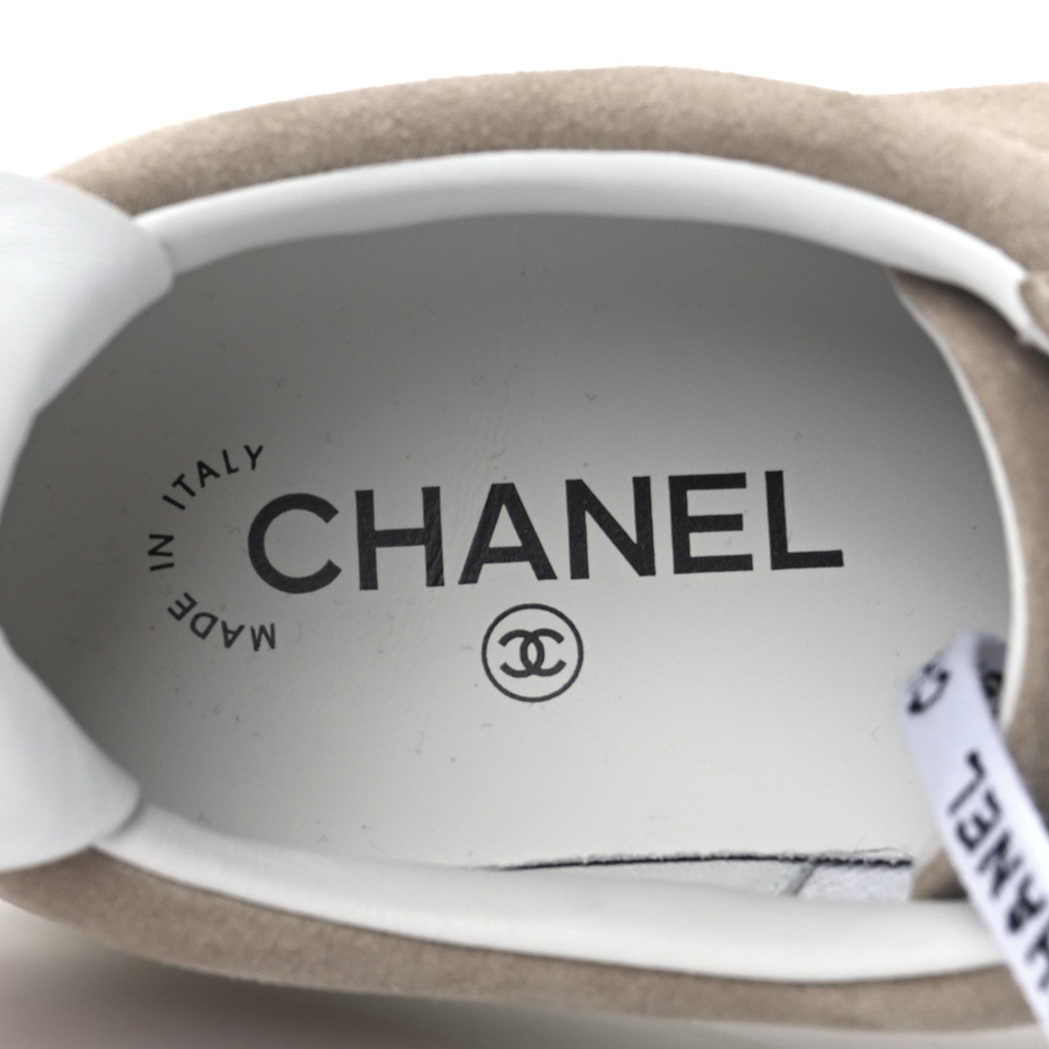 Chanel Suede Calfskin Womens Sneakers 40 Dark Beige 7 of 10