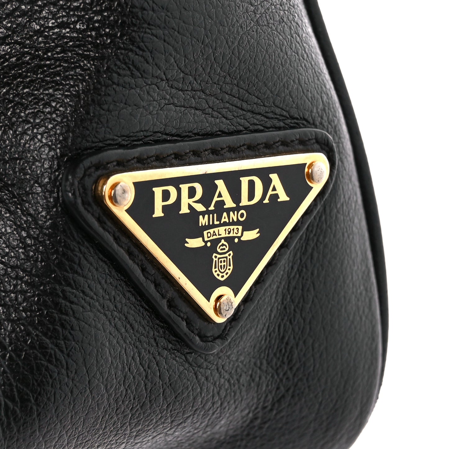 Glace Calf Logo Crossbody Black
