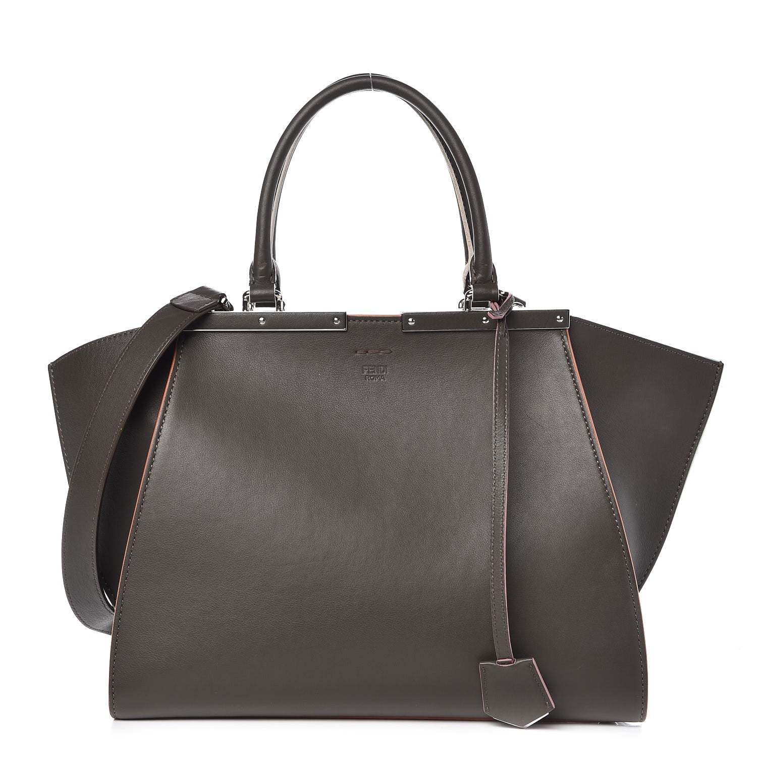 Fendi Vitello Dolce Century Petite 3Jours Tote Carbone 1 of 16