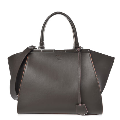 Fendi Vitello Dolce Century Petite 3Jours Tote Carbone 1 of 16
