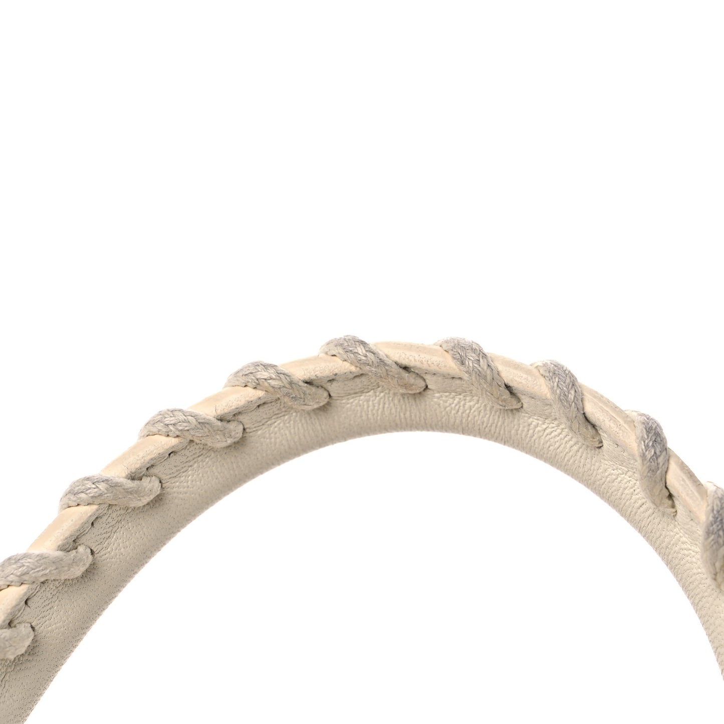 Shearling Nappa Gold Metallic Edge Hardware Mini City Cream