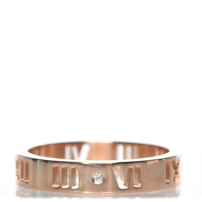 Tiffany 18K Rose Gold Diamond Atlas Pierced Ring 6.75 1 of 5