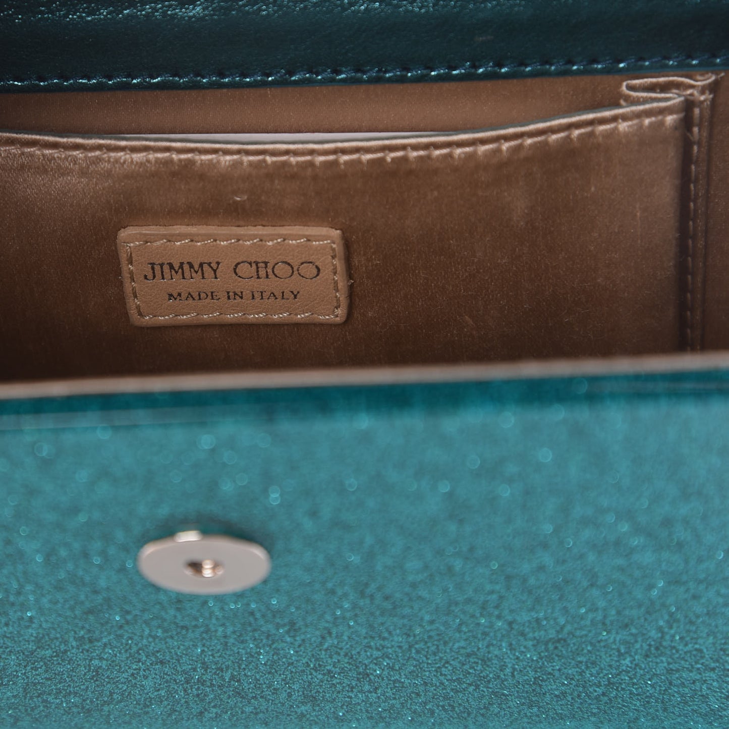 Acrylic Glitter Candy Clutch Turquoise