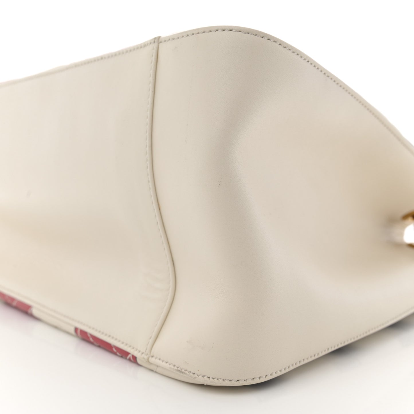 Calfskin Matelasse Trompe L'Oeil Print Medium GG Marmont Shoulder Tote Mystic White Hibiscus Red Marine Giallo