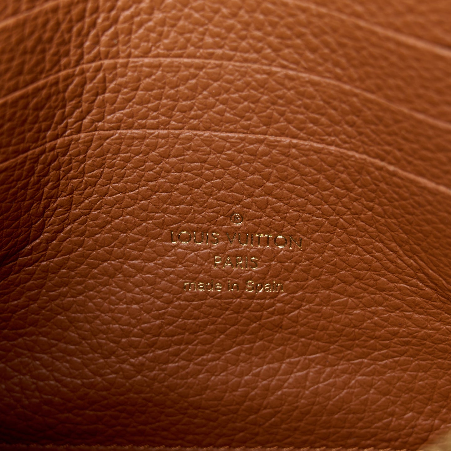 Empreinte Monogram Giant Double Zip Pochette Caramel