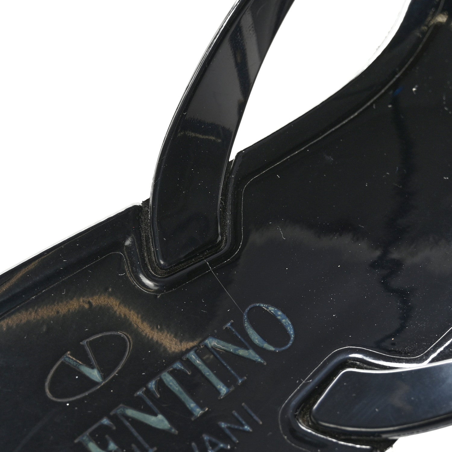 Valentino Garavani PVC Jelly Rockstud Bow Thong Sandals 38 Black 9 of 9