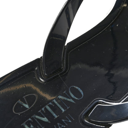 Valentino Garavani PVC Jelly Rockstud Bow Thong Sandals 38 Black 9 of 9