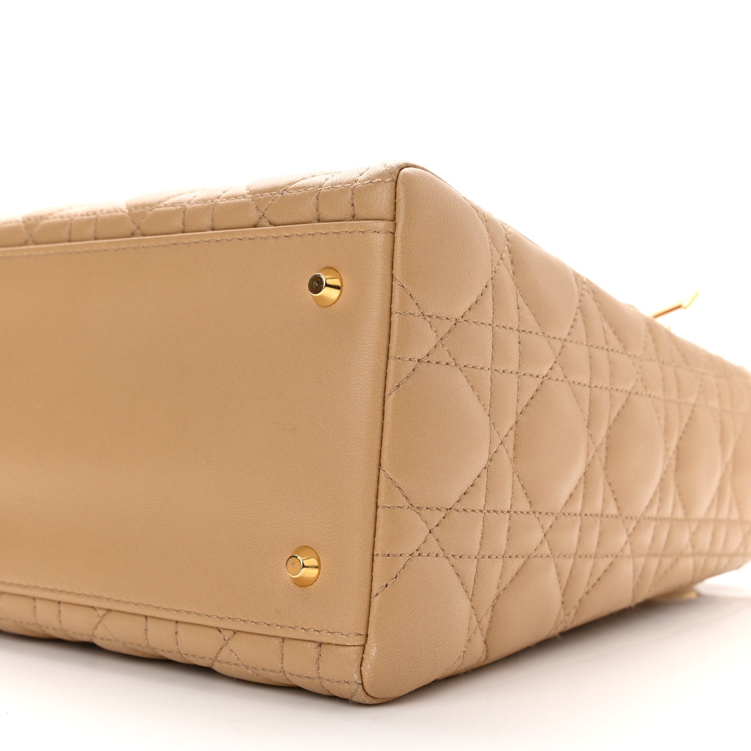 Christian Dior Lambskin Cannage Medium Lady Dior Beige 10 of 10