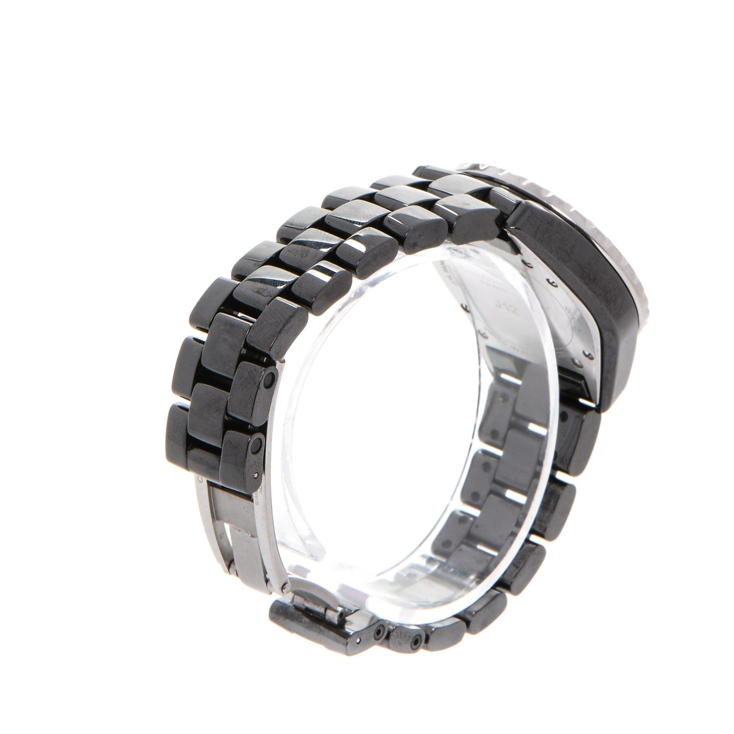 Stainless Steel Ceramic Diamond 33mm J12 Quartz Watch Black