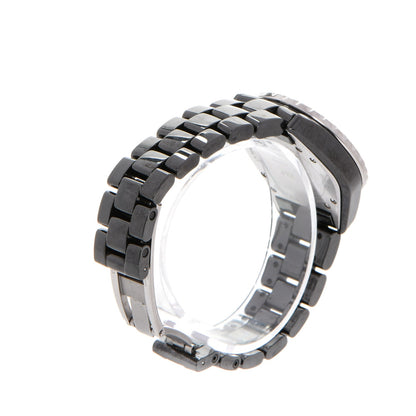 Chanel Stainless Steel Ceramic Diamond 33mm J12 Quartz Watch Black 4 of 8