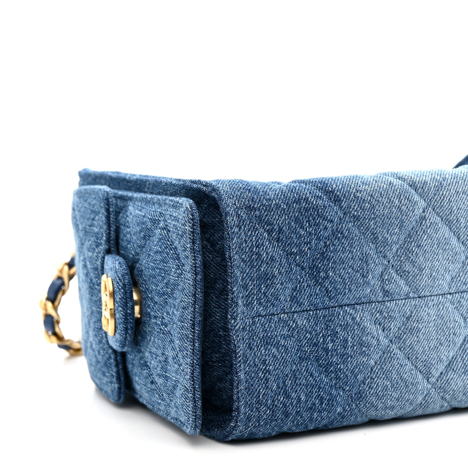 Chanel Washed Denim Quilted Mini Chanel 25 Handbag Blue 9 of 11