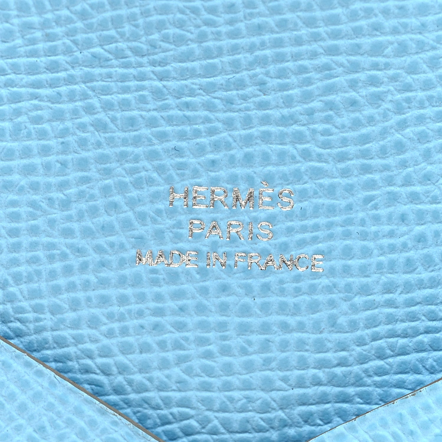 Hermes Epsom Calvi Card Case Celeste 6 of 7