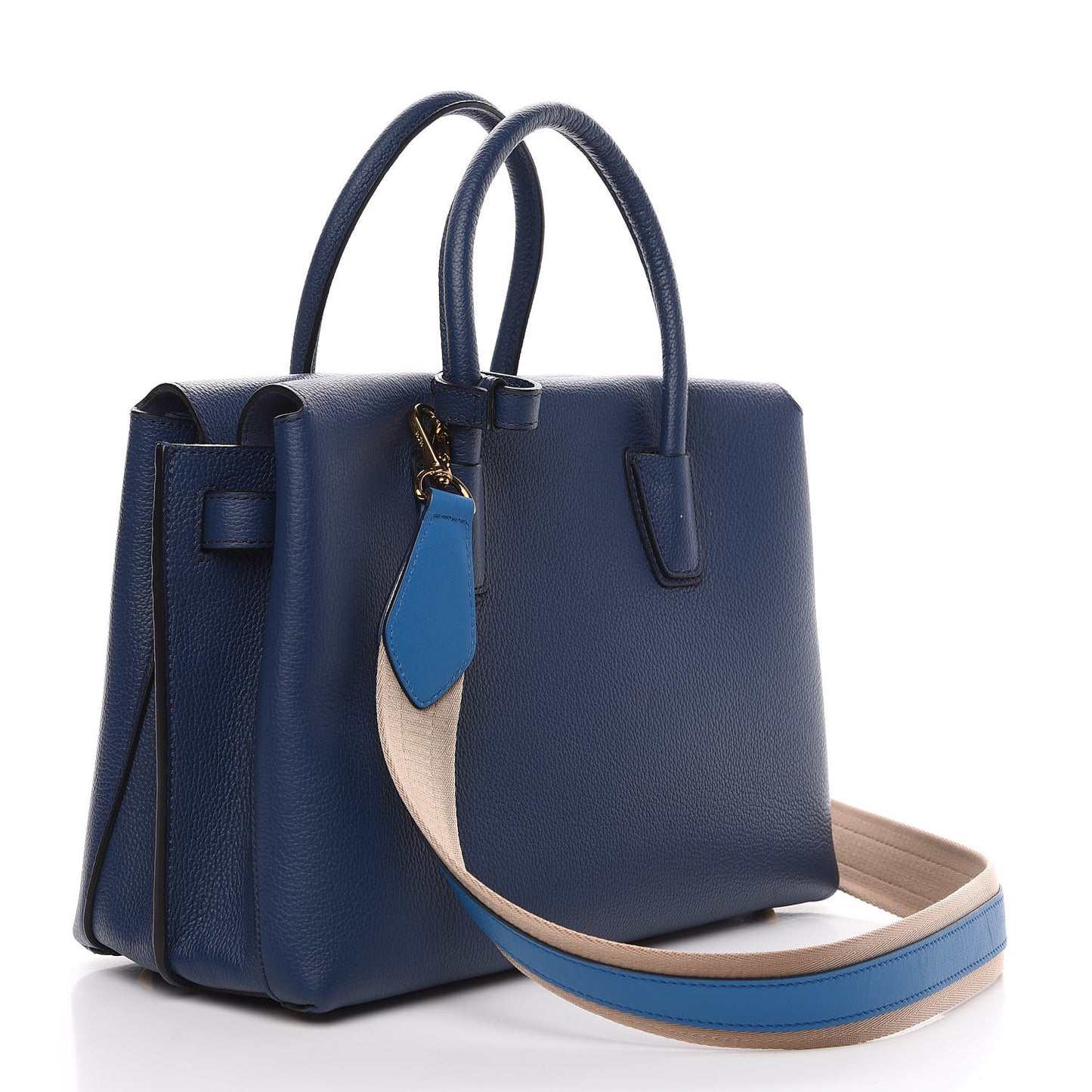 Grained Calfskin Medium Milla Tote Navy