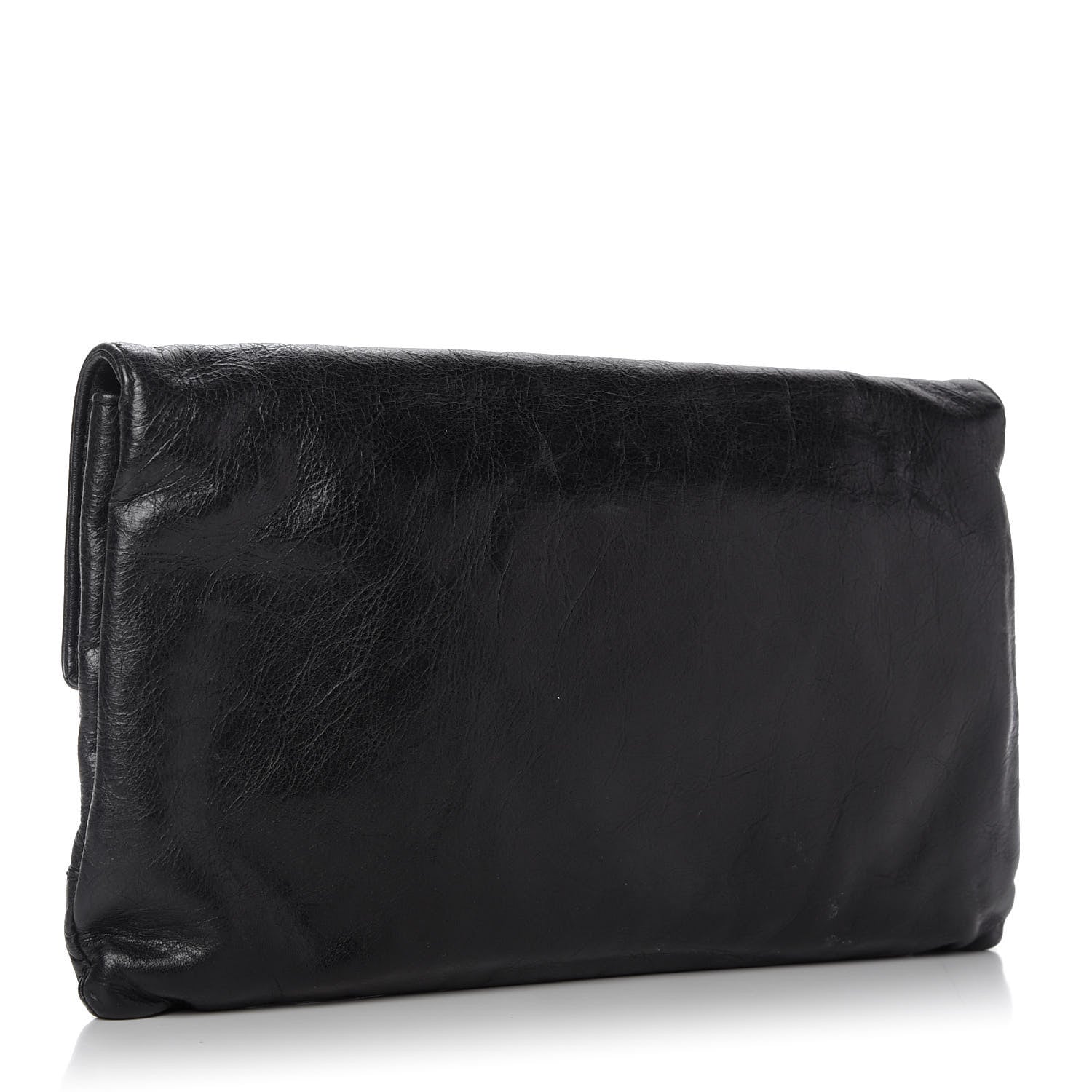 Balenciaga Agneau Giant 12 Rose Gold Hardware Envelope Clutch Black 3 of 9