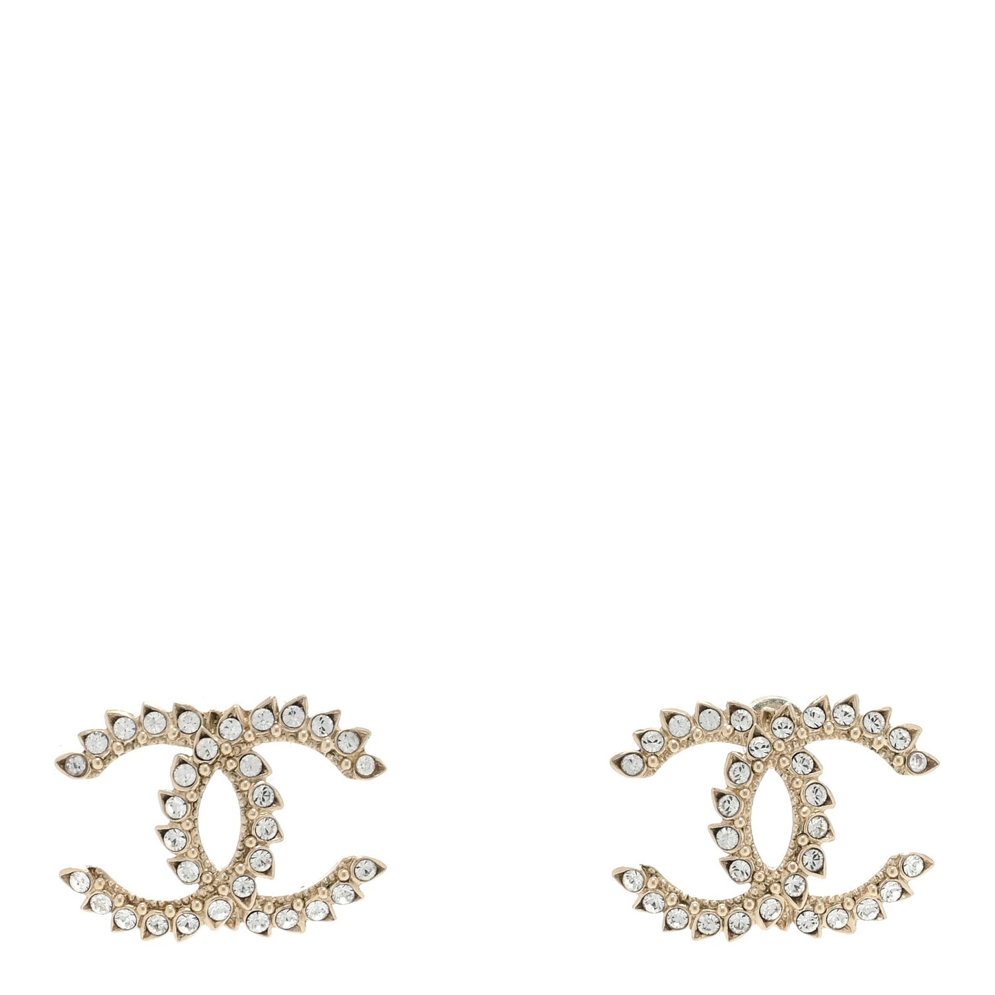 Strass Crystal Dazzling Wheat CC Earrings Gold