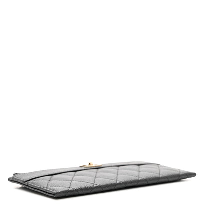 Chanel Caviar Quilted Mademoiselle Vintage Zip Pouch Black 4 of 8