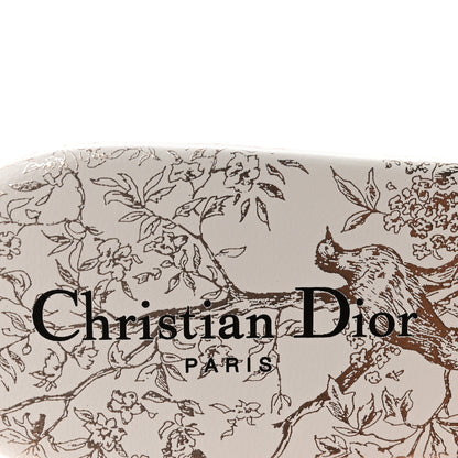Christian Dior Canvas Lurex Jardin d'Hiver Embroidered Dway Flat Slide Sandals 39 White Palladium 8 of 9