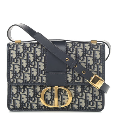 Christian Dior Oblique 30 Montaigne Flap Bag Blue 1 of 5