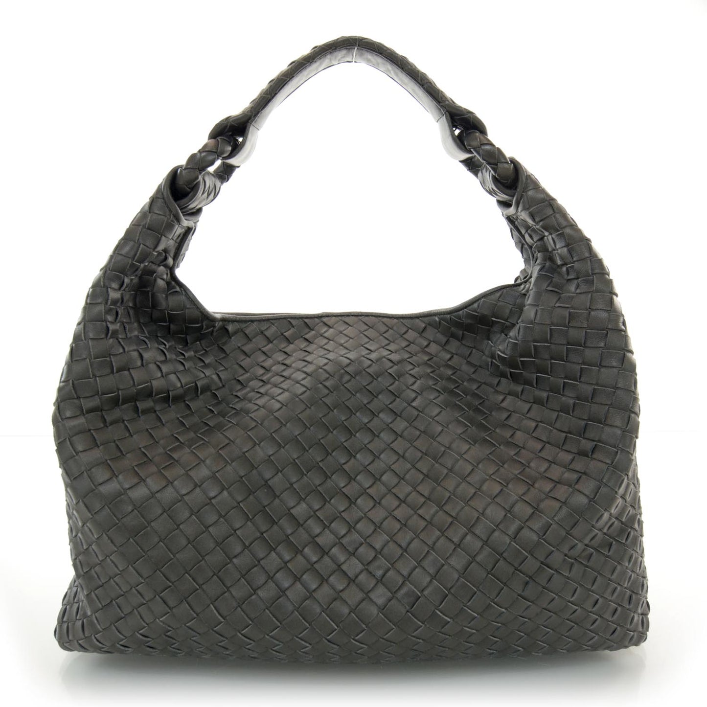 Nappa Intrecciato Sloane Hobo Ferro Gray
