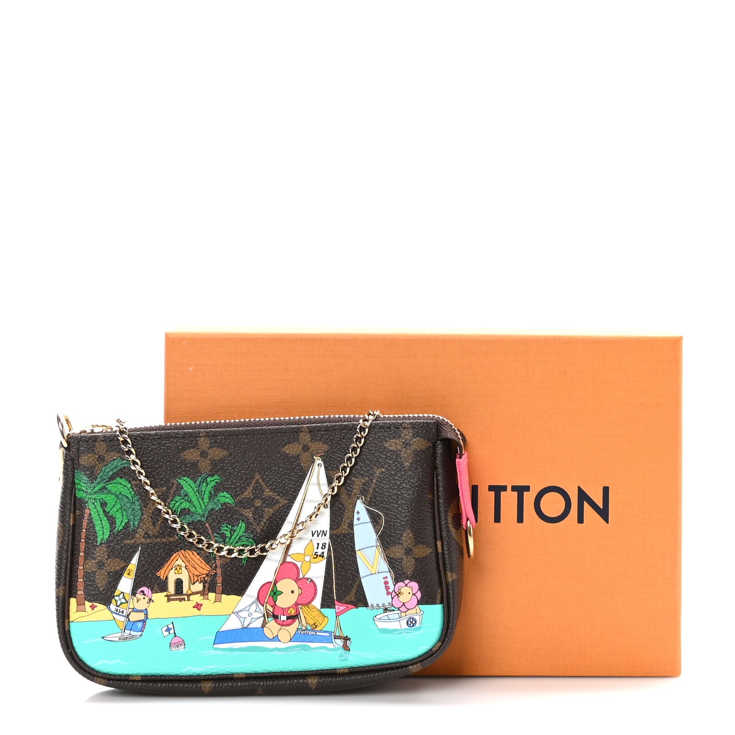 Monogram 2023 Christmas Animation Sailing Pochette Accessories Dragon Fruit Pink