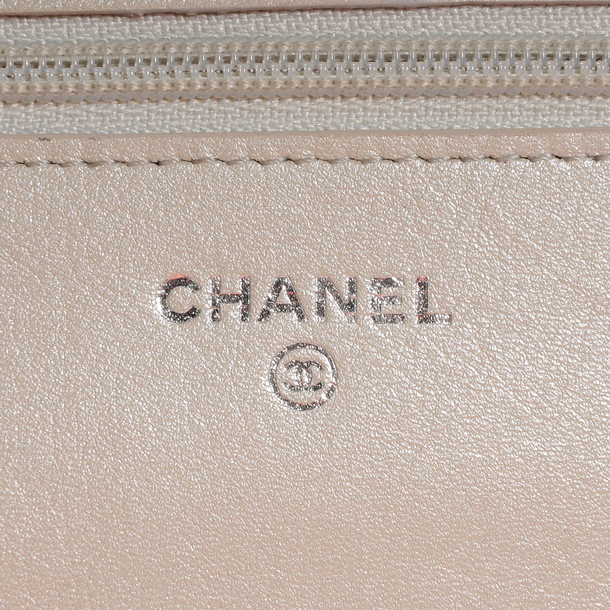 Chanel Caviar Sevruga Wallet on Chain WOC Pearl 12 of 17