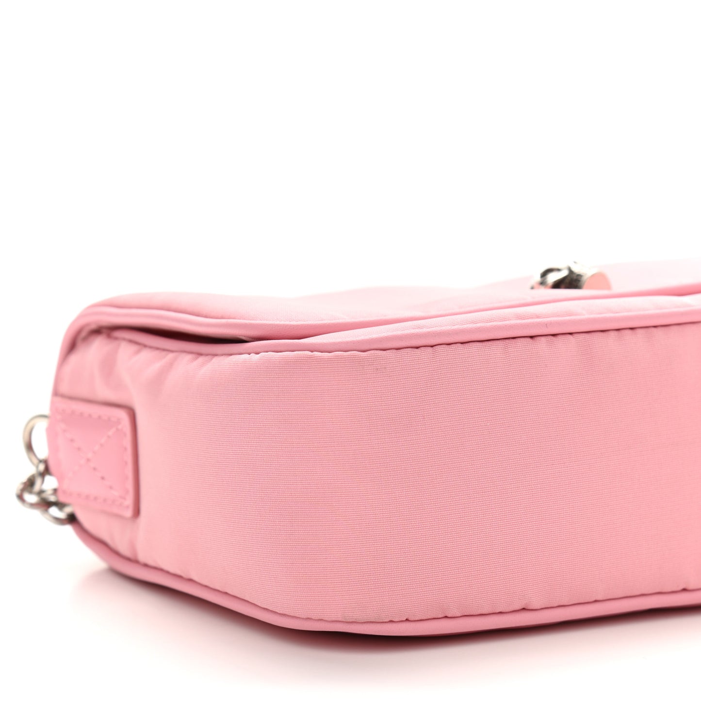 Nylon Skull Camera Crossbody Bag Pink