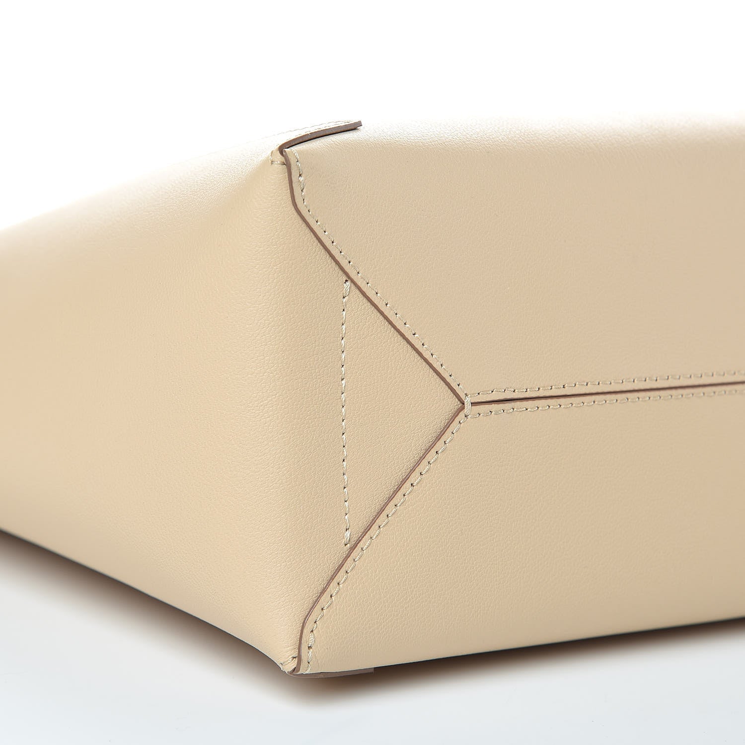 MCM Calfskin Medium Shopper Tote Latte Beige 7 of 9