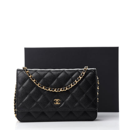 Chanel Caviar Quilted Wallet On Chain WOC Black 12 of 12