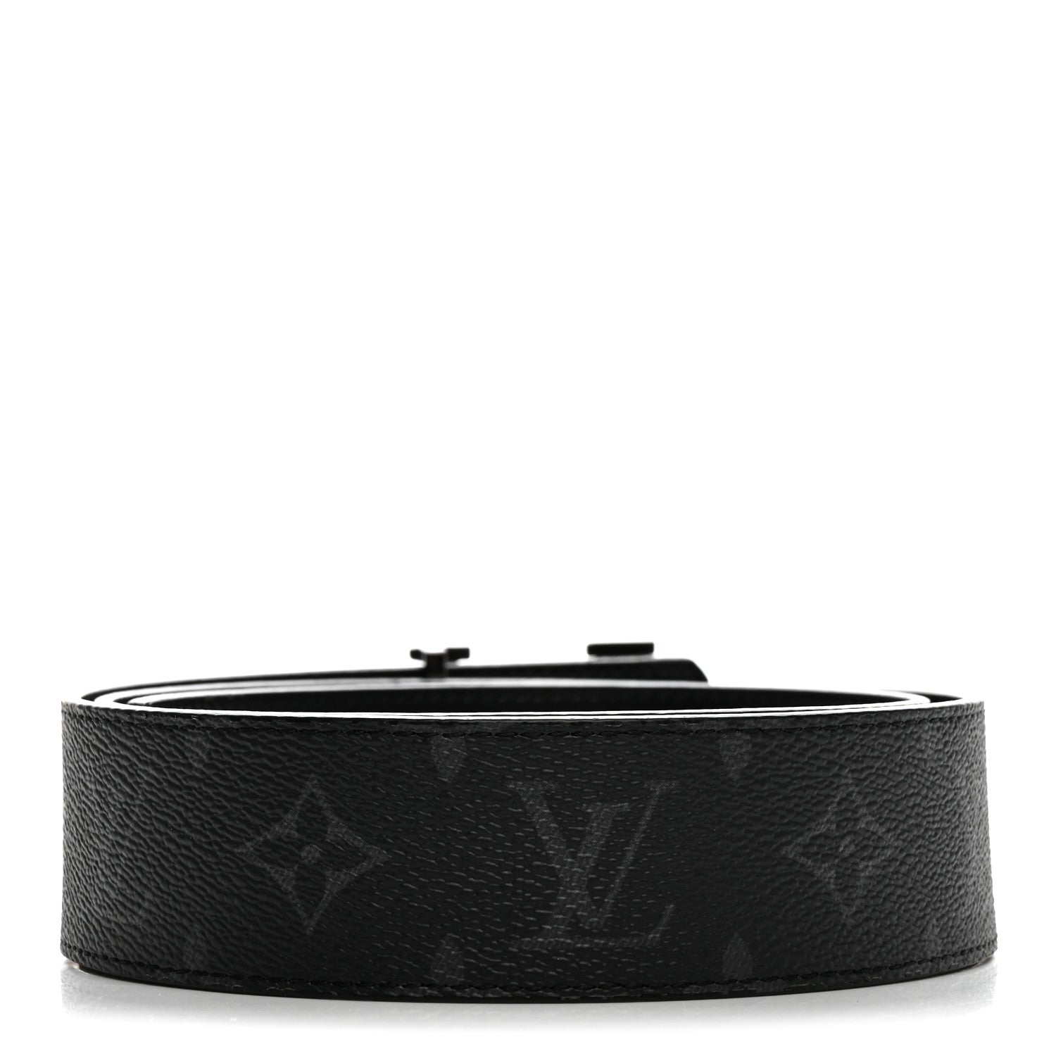 Louis Vuitton Calfskin Monogram Eclipse 40mm LV Initiales Reversible Belt 85 34 2 of 5