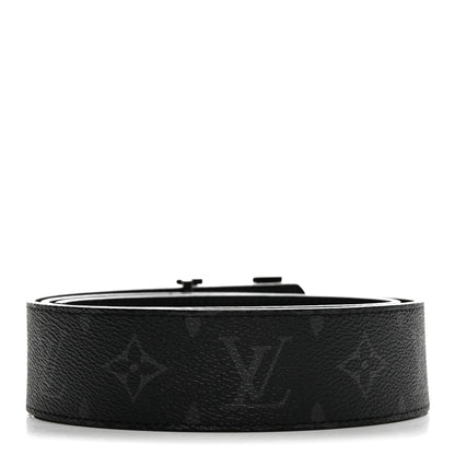 Louis Vuitton Calfskin Monogram Eclipse 40mm LV Initiales Reversible Belt 85 34 2 of 5