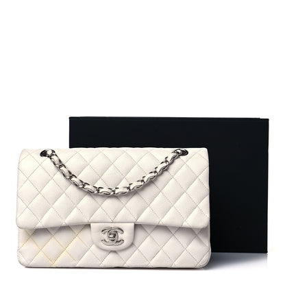 Chanel Caviar Quilted Medium Double Flap White 18 of 18