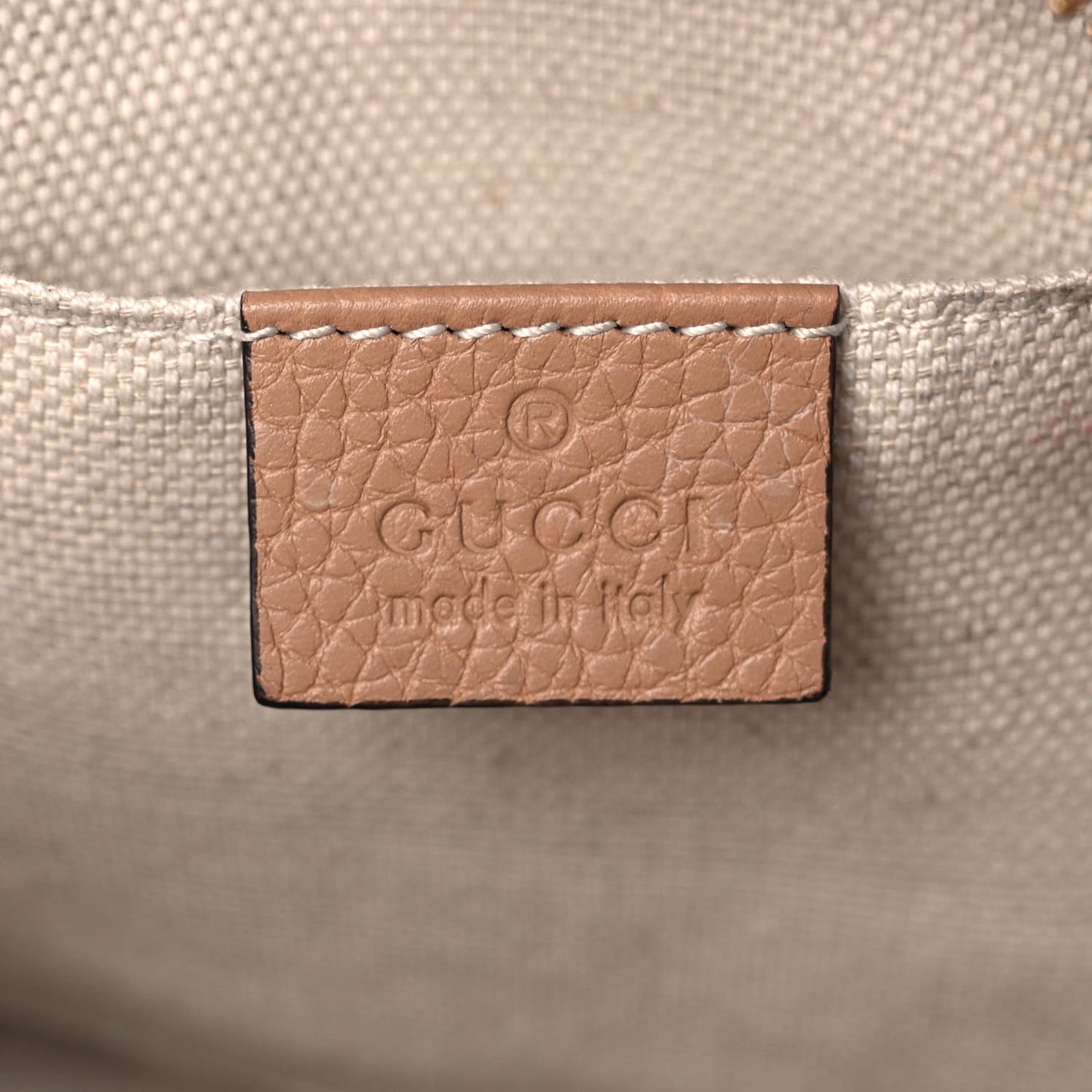 Pebbled Calfskin Small Soho Disco Bag Camelia