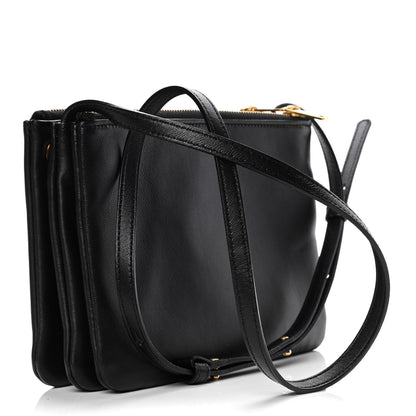 Celine Lambskin Small Trio Crossbody Bag Black 3 of 8