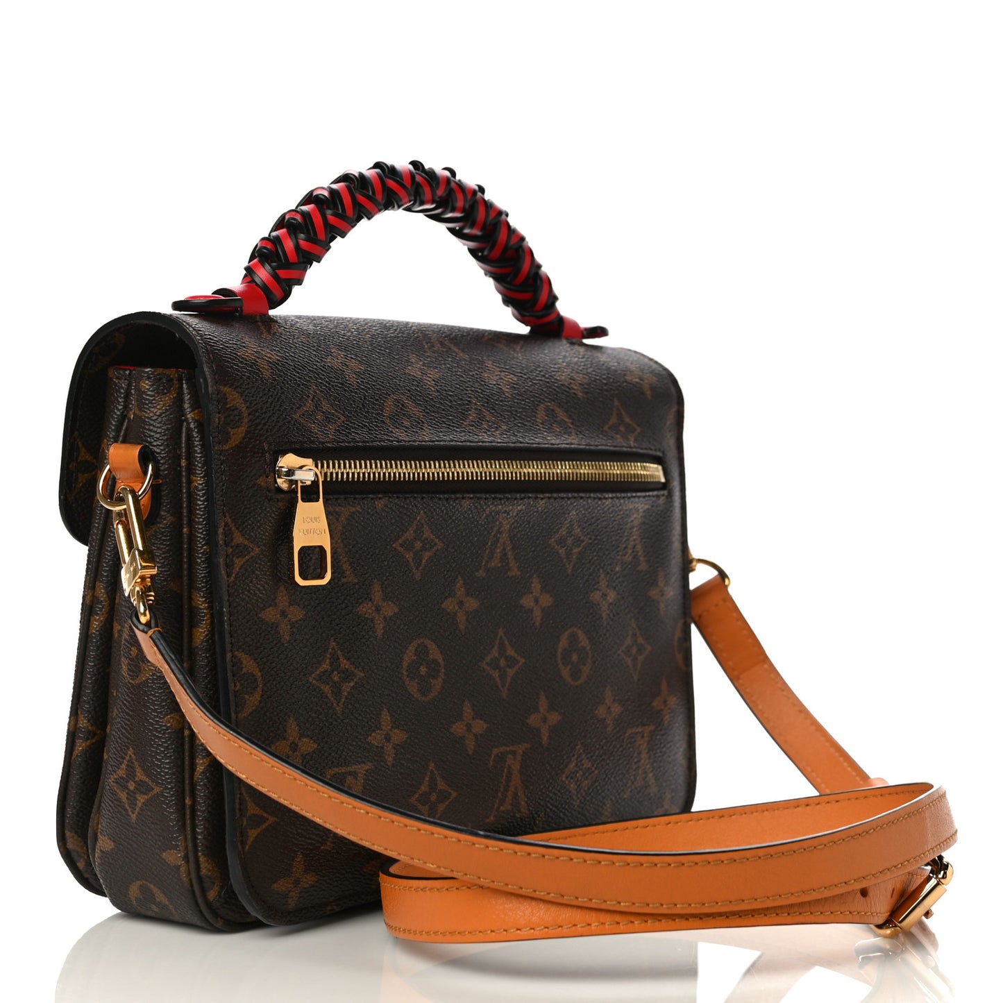 Monogram Braided Pochette Metis Coquelicot