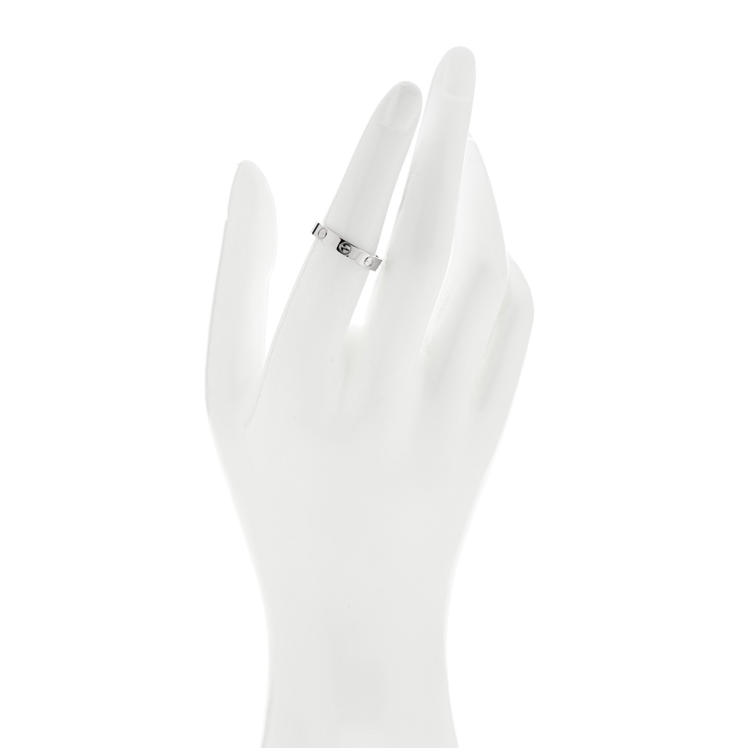 Cartier Platinum 3.5mm LOVE Wedding Band Ring 53 6.5 2 of 5