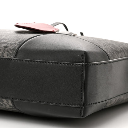 Salvatore Ferragamo Gancini Monogram Calfskin Briefcase Black Grey 10 of 12