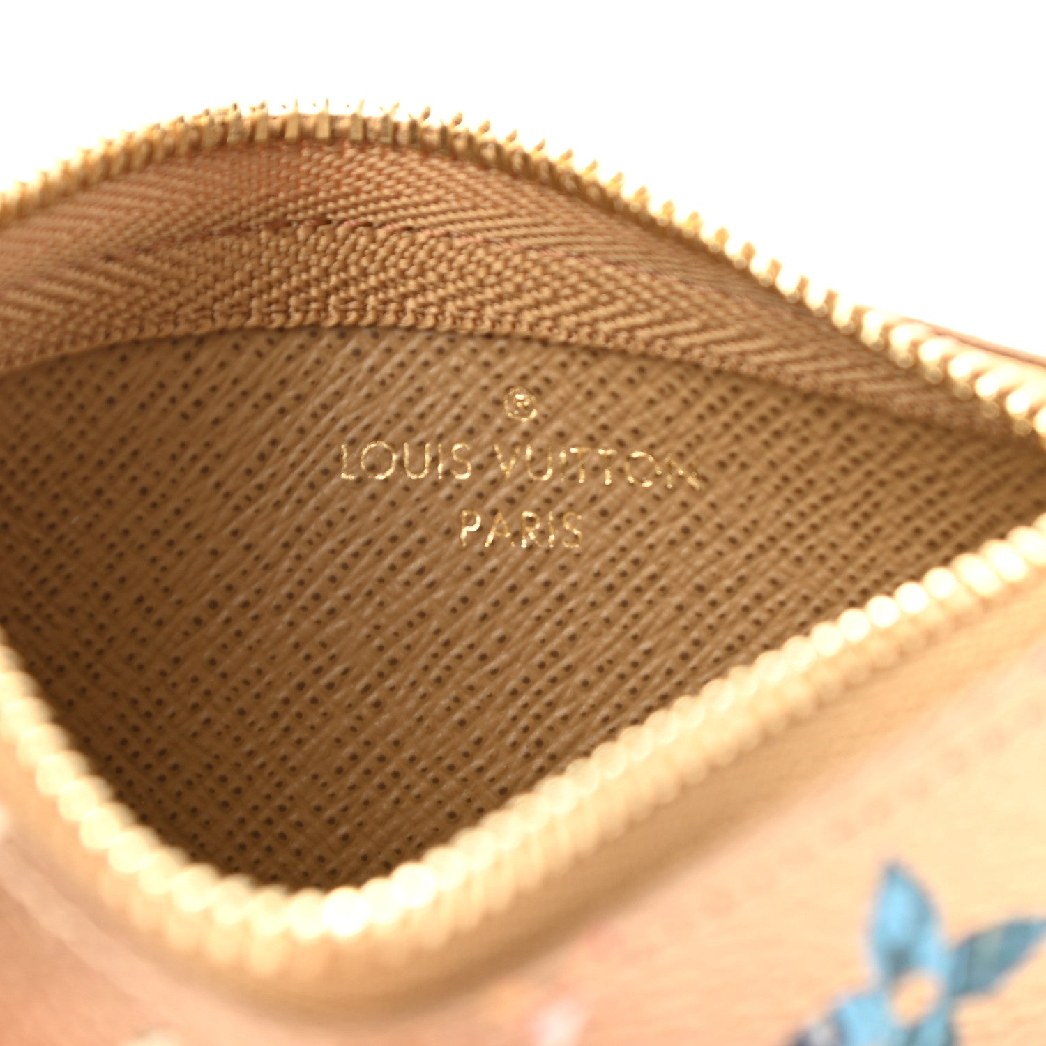 Louis Vuitton Metallic Monogram LV Garden Key Pouch Gold 6 of 6