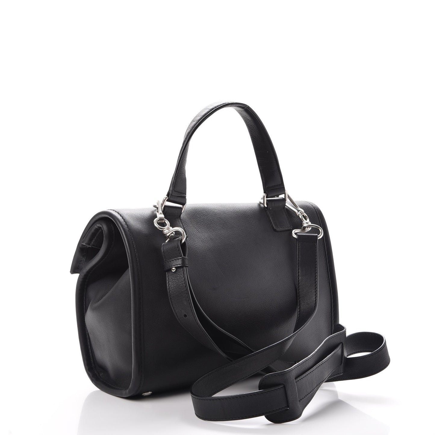 Veau Soyeux Small Tool Satchel Black