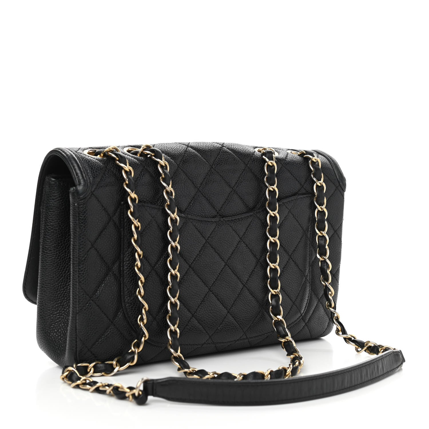 Chanel Caviar Quilted Medium CC Filigree Flap Black 3 of 15