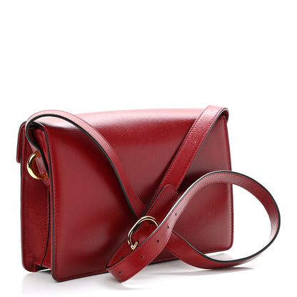 Gucci Textured Calfskin Small Torchon GG Ring Shoulder Bag New Cherry Red 3 of 12