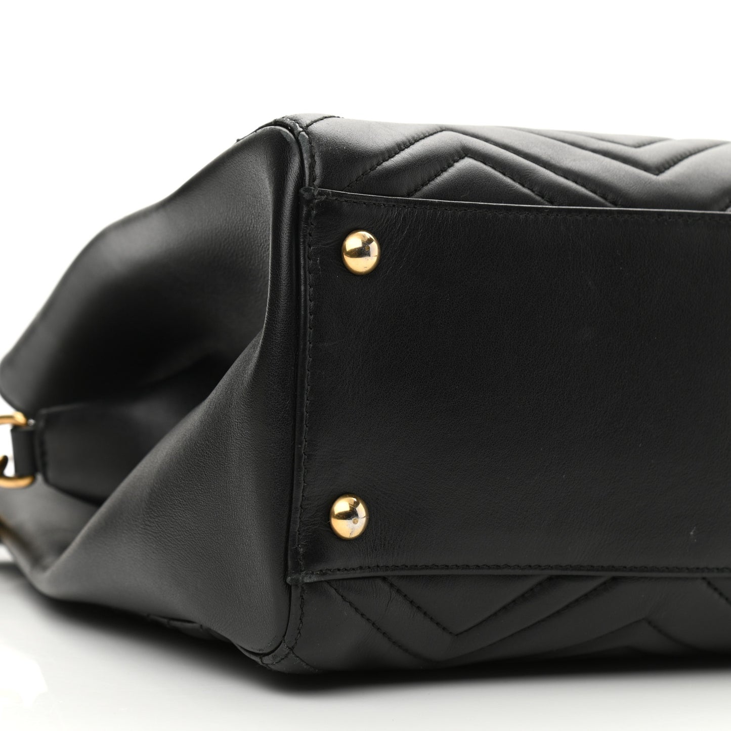 Calfskin Matelasse Medium GG Marmont Tote Black